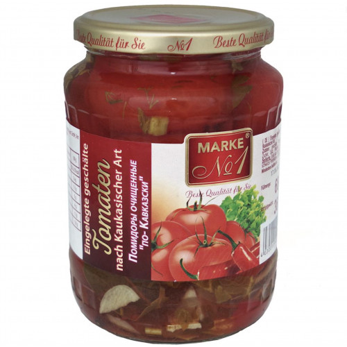 Pickled Peeled Tomatoes Marke Nr.1 "Caucasian Style", 720ml