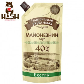 Майонез Национальные украинские традиции "Экстра", жирность 40%, 500г