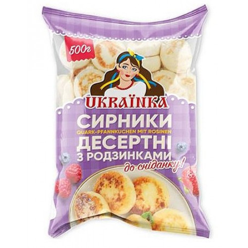 Bevroren kaaspannenkoekjes Oekraïense met rozijnen, 500g