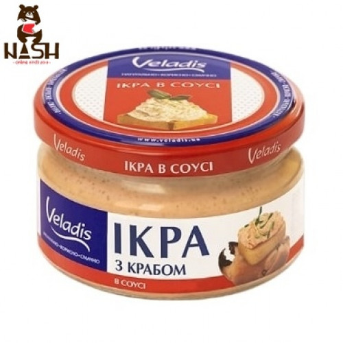 Икра мойвы Veladis с крабом в соусе, 160г Икра мойвы Veladis с крабом в соусе, 160г