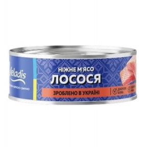Лосось Veladis в собственном соку, 160г Лосось Veladis в собственном соку, 160г