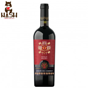 Moldovan red dry wine Vinuri de Comrat "Merlot Malbec"