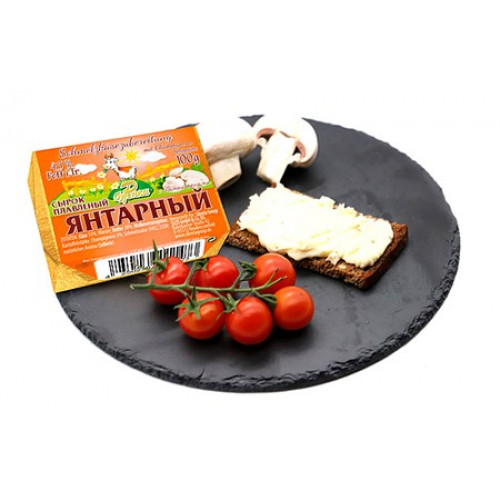 Сыр плавленый "Янтарный" с шампиньонами 45% жирности, 100 г (срок до 21.12)