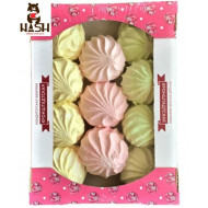 Kronstadtskaya marshmallows "Assortiment Fruit" met frambozen-, meloen- en appelsmaak, 530 g