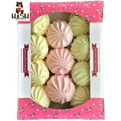 Зефир КФ Кронштадтская "Ассорти фруктовое" со вкусом малины, дыни и яблока, 530г 