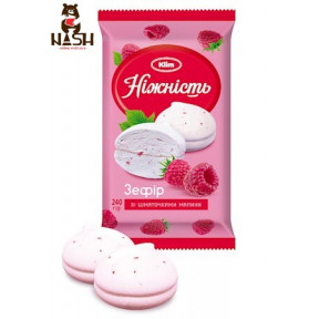 Зефір Klim зі шматочками малини "Ніжність", 240г Зефір Klim зі шматочками малини "Ніжність", 240г
