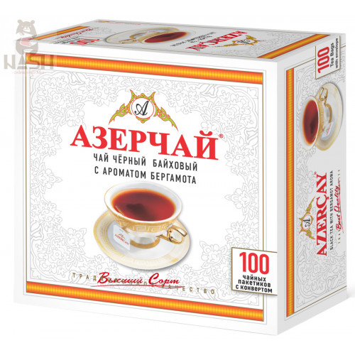 Black tea "Azerchay" with bergamot, 100 bags