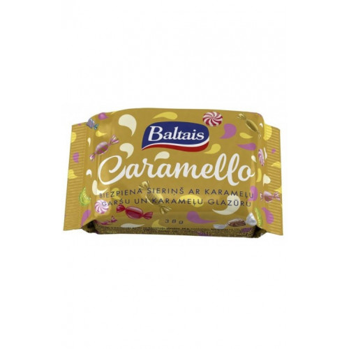 Творожный сырок латвийский Baltais с карамельной глазурью "Caramello", 38г Творожный сырок латвийский Baltais с карамельной глазурью "Caramello", 38г