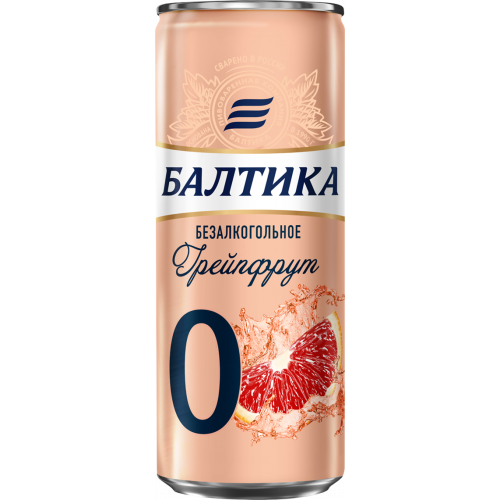 Пиво Балтика 0 "Грейпфрутове" в банку 0.33л Пиво Балтика 0 "Грейпфрутове" в банку 0.33л