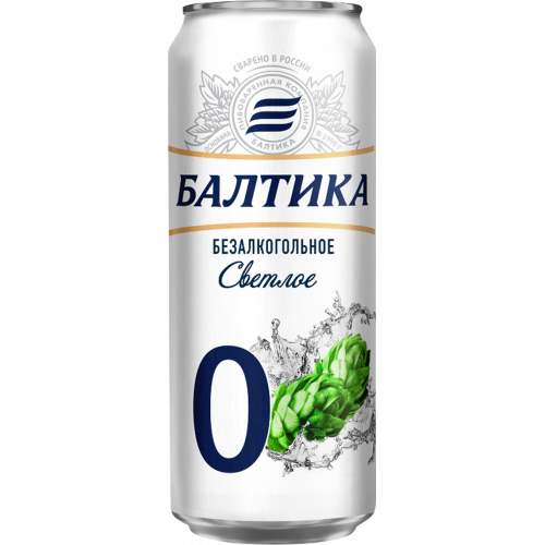 Пиво Балтика 0 "Безалкогольное" в банке 0.45л Пиво Балтика 0 "Безалкогольное" в банке 0.45л