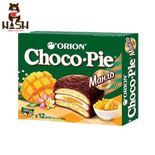 Печиво Orion Чоко-пай із джемом із манго, 12шт.