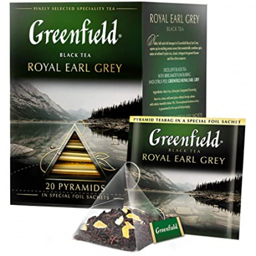 Чай черный Greenfield "Earl Grey" в 20 пирамидках по 2г Чай черный Greenfield "Earl Grey" в 20 пирамидках по 2г