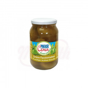 Помидоры зелёные бочковые "Моя семья", 840г