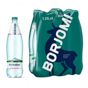 Mineral water Borjomi in a plastic bottle, 1.25l Mineral water Borjomi in a plastic bottle, 1.25l