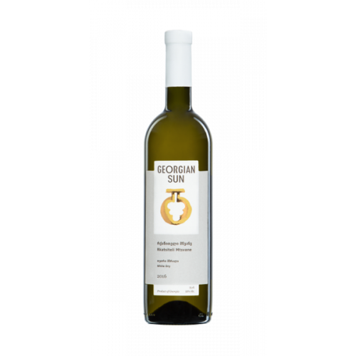 Georgische droge witte wijn Georgian Sun Mtsvane-Rkatsiteli, 750ml