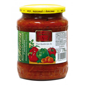 Ukrainian chopped paprika Marke Nr.1 with vegetables, 710g