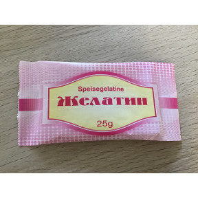 Gelatine, 25 gr.