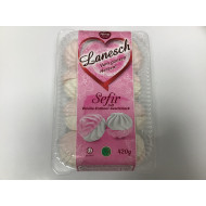 Meringue schuimpjes, Zefir "La Neige" met vanillee en aardbeismaak, 420 gr.