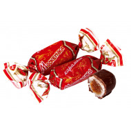 Карамель "Москвичка" з шоколадною начинкою в какаовмісної глазурі, 250г