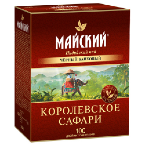 Чай индийский "Королевское сафари", 100 пакетиков по два грамма