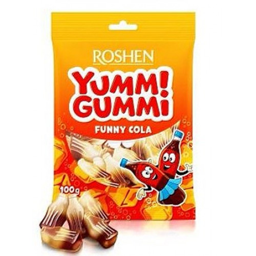 Ukrainian jelly sweets Roshen Yummi Gummi Funny Cola, 100g