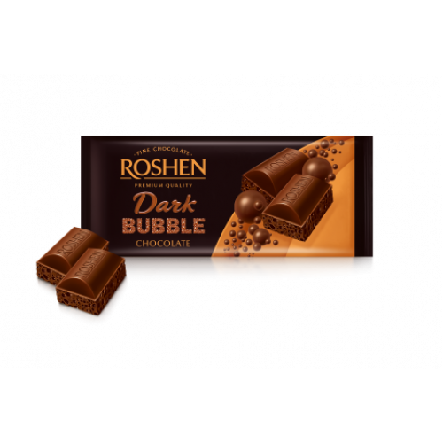 Ukrainian chocolate Roshen dark porous, 80g