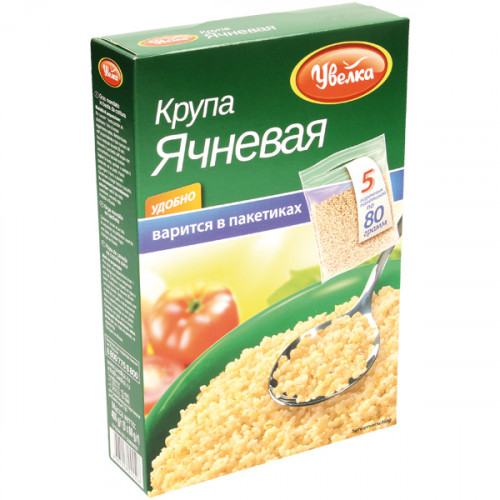 Barley groats for cooking Uvelka in five bags of 80g