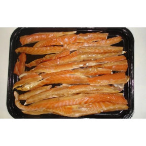 Gerookte zalm buik, 300 gr