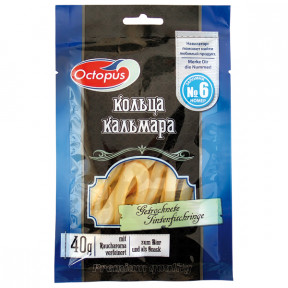 Сушеные кольца кальмара, 40г Сушеные кольца кальмара, 40г