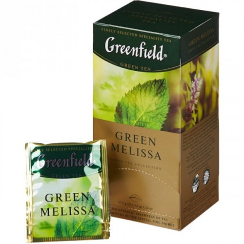 Чай зеленый Greenfield "Green Melissa" в 25 пакетиках по 1.5г
