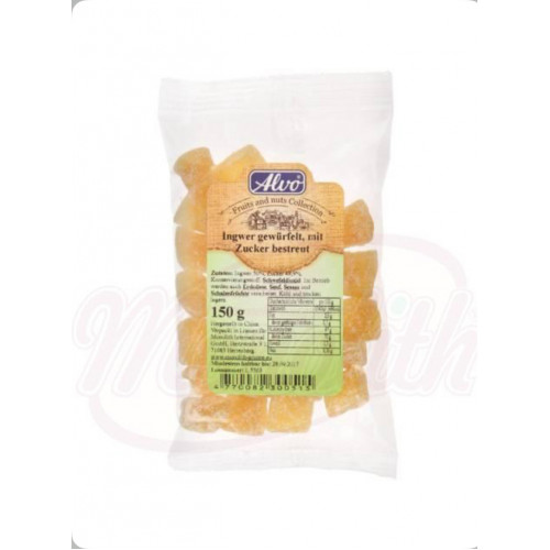 Ginger, diced and sugar-coated, 150g