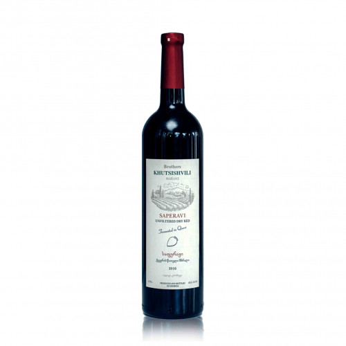 Georgian red dry wine Khutsishvili Saperavi Qvevri 2018