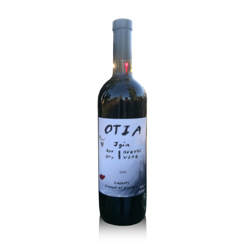 Georgische rode droge wijn OTIA Jgia 2018 Qvevri