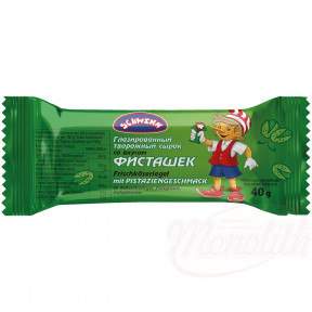 Сырок творожный в шоколаде со вкусом фисташек, 40г