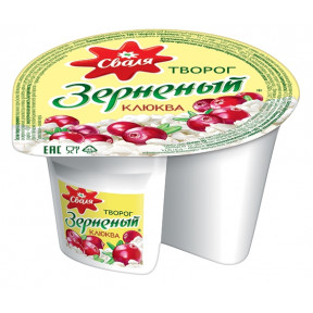 Cottage cheese with cream and cranberries Svalya, 150g Cottage cheese with cream and cranberries Svalya, 150g