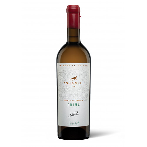 Georgian dry white wine Askaneli Prima Chardonnay-Rkatsiteli