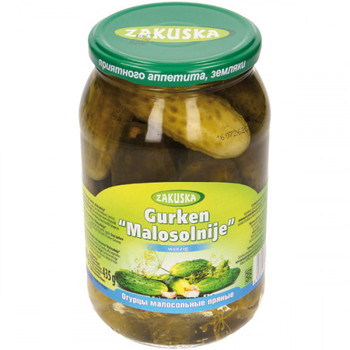 Lightly salted cucumbers, 850g