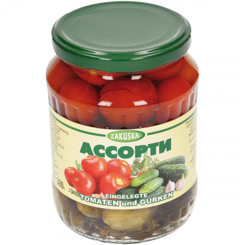 Tomatoes and cucumbers "Assorted", 680g
