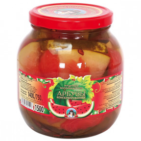 Ingeblikte watermeloen "Moldavanka", 1000 gr. Ingeblikte watermeloen "Moldavanka", 1000 gr.