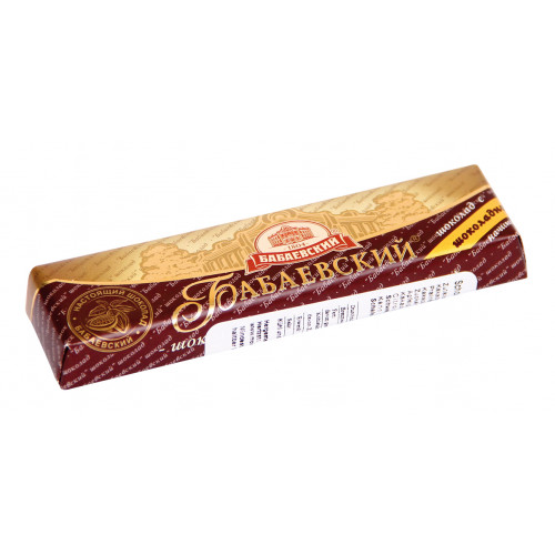 Chocoladereep, "Babaev" gevuld met chocolade smaak. " 50 g