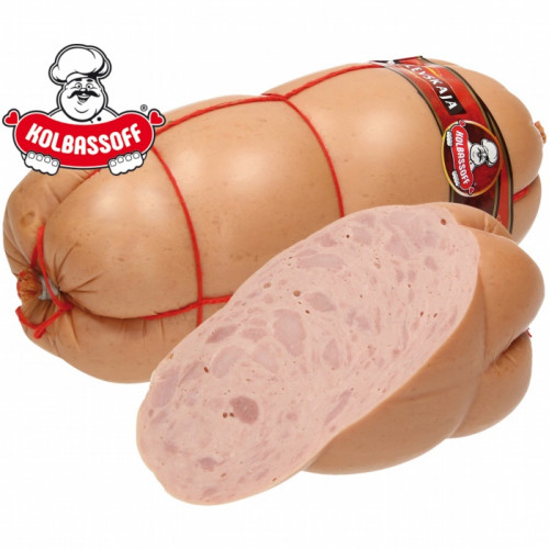 Finely chopped boiled sausage "Rublevskaja", 900g (best before 2,11)