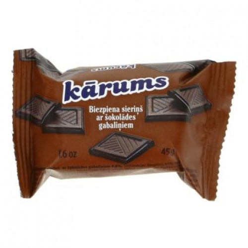 Сырок глазированный латвийский KARUMS шоколадный, 45г Сырок глазированный латвийский KARUMS шоколадный, 45г