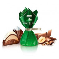Oekraïense snoepjes Roshen "Mont Blanc" crème-praliné met geplette hazelnoten, 250g