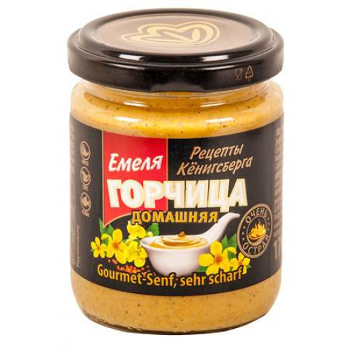 Mustard very spicy "Homemade" Emelya, 170g Mustard very spicy "Homemade" Emelya, 170g