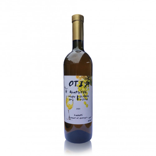 Georgische witte droge wijn Qvevri OTIA Rkatsiteli