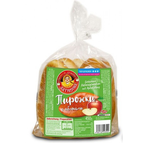 Пирожки с яблоком Катюша печеные замороженные пять штук, 450г (срок до 28.10)