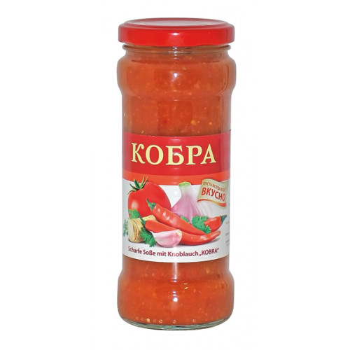 Соус острый с чесноком "Кобра", 295мл Соус острый с чесноком "Кобра", 295мл