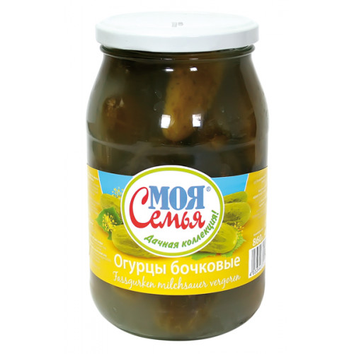 Barrel Cucumbers "My Family" 860g Barrel Cucumbers "My Family" 860g