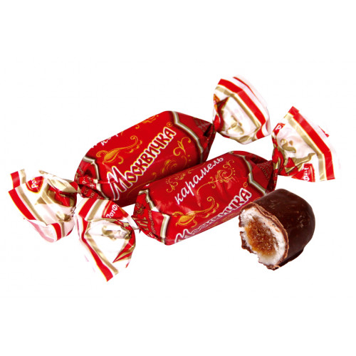 Карамель "Москвичка" з шоколадною начинкою в какаовмісної глазурі, 250г