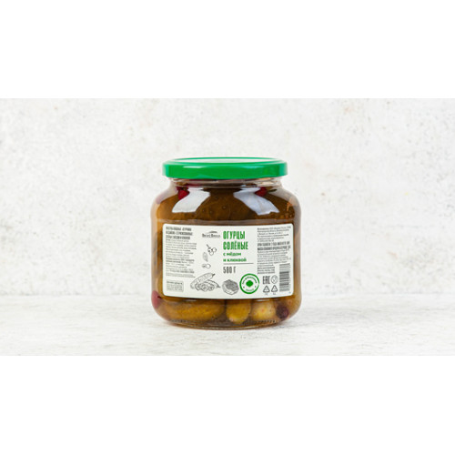 Огірки солоні з медом і журавлиною Вкусвілл, 500г Огірки солоні з медом і журавлиною Вкусвілл, 500г